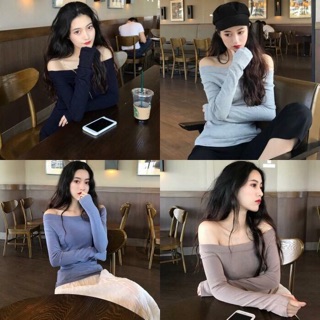 Áo len tăm trễ vai