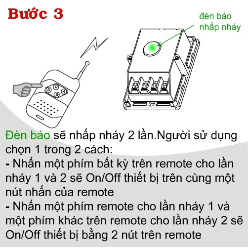 Công tắc điều khiển từ xa công suất lớn TPE RC1A (BH 12 THÁNG)