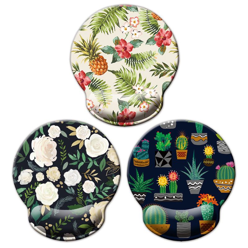 Thảm lót di chuột có đệm kê cổ tay bằng cao su non mềm mại tiện lợi