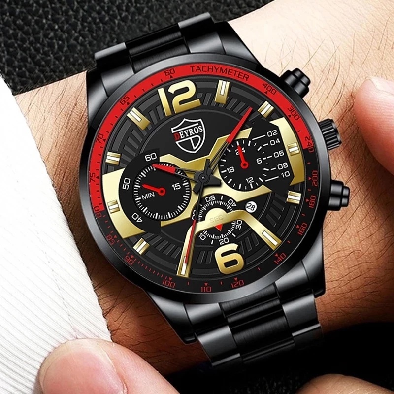 Đồng Hồ Nam Chống Nước Bằng Thép Không Gỉ Sang Trọng