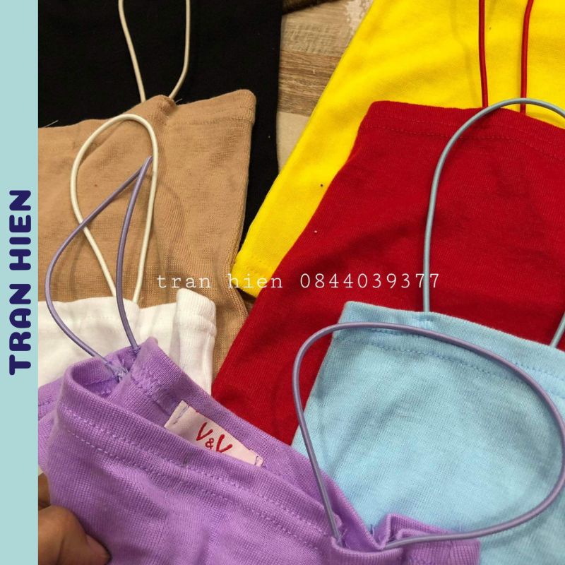 Áo croptop 2 dây sợi bún