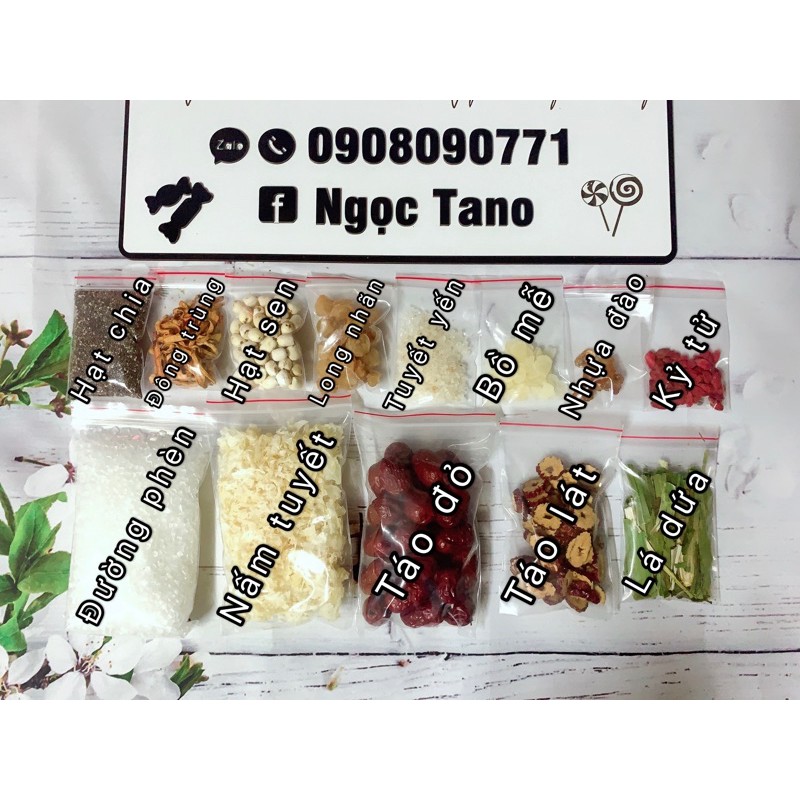 Set 12 vị nấu chè dưỡng nhan tuyết yến - 400g
