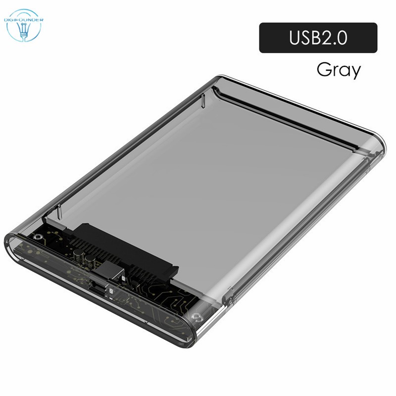 Hộp đựng ổ cứng HDD SSD trong suốt DG 2.5&quot; SATA 2.0/3.0/3.1 USB 3.0 chất lượng cao