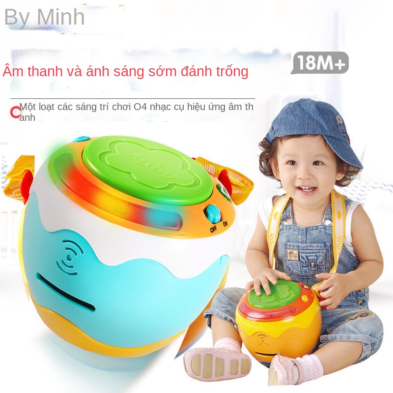 RObay em bé tay trống điện tử giáo dục trẻ sớm âm thanh và ánh sáng nhạc cụ vỗ đồ chơi