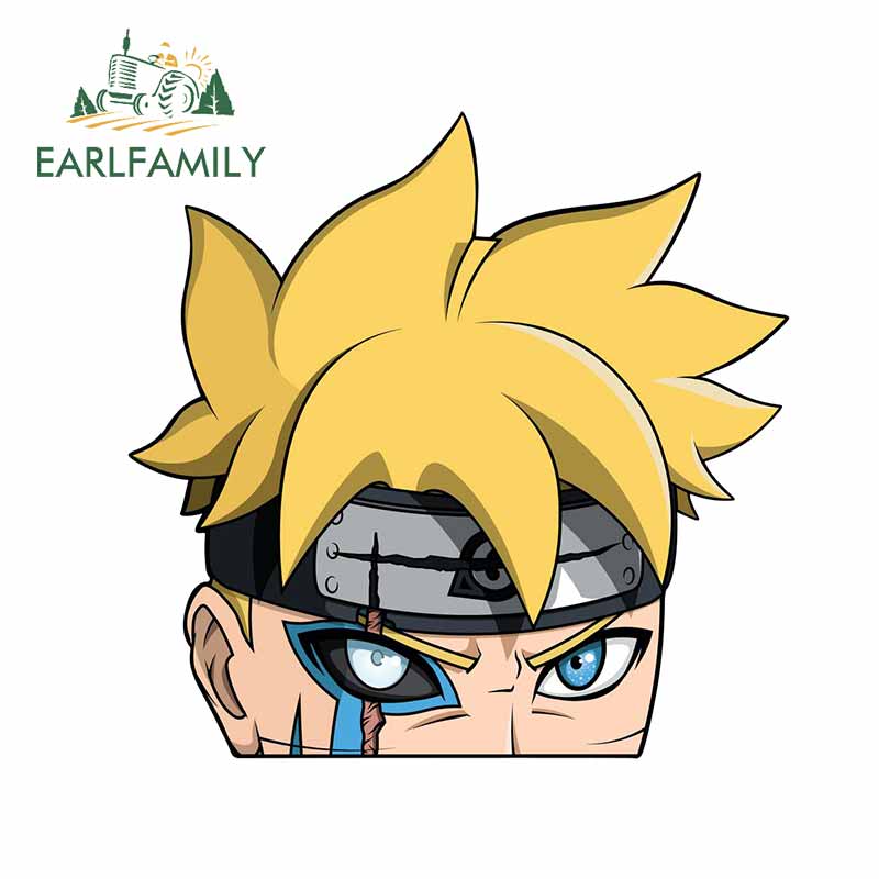Đề Can Dán Trang Trí Kính Chắn Gió Xe Hơi / Laptop / Cửa Sổ Họa Tiết Naruto Boruto Kích Thước 13Cmx12.2Cm Chống Thấm Nước