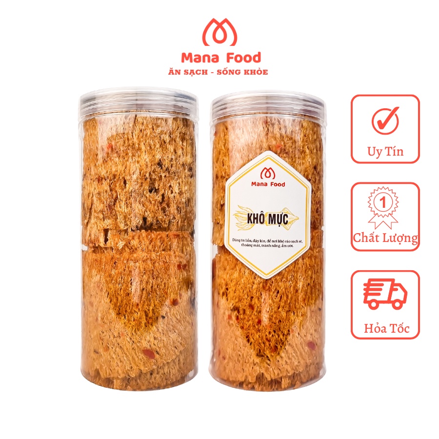 [Mã SKAMFM0609 giảm 10% đơn 99K] Mực Cán Tẩm Cay Mana Food 300G