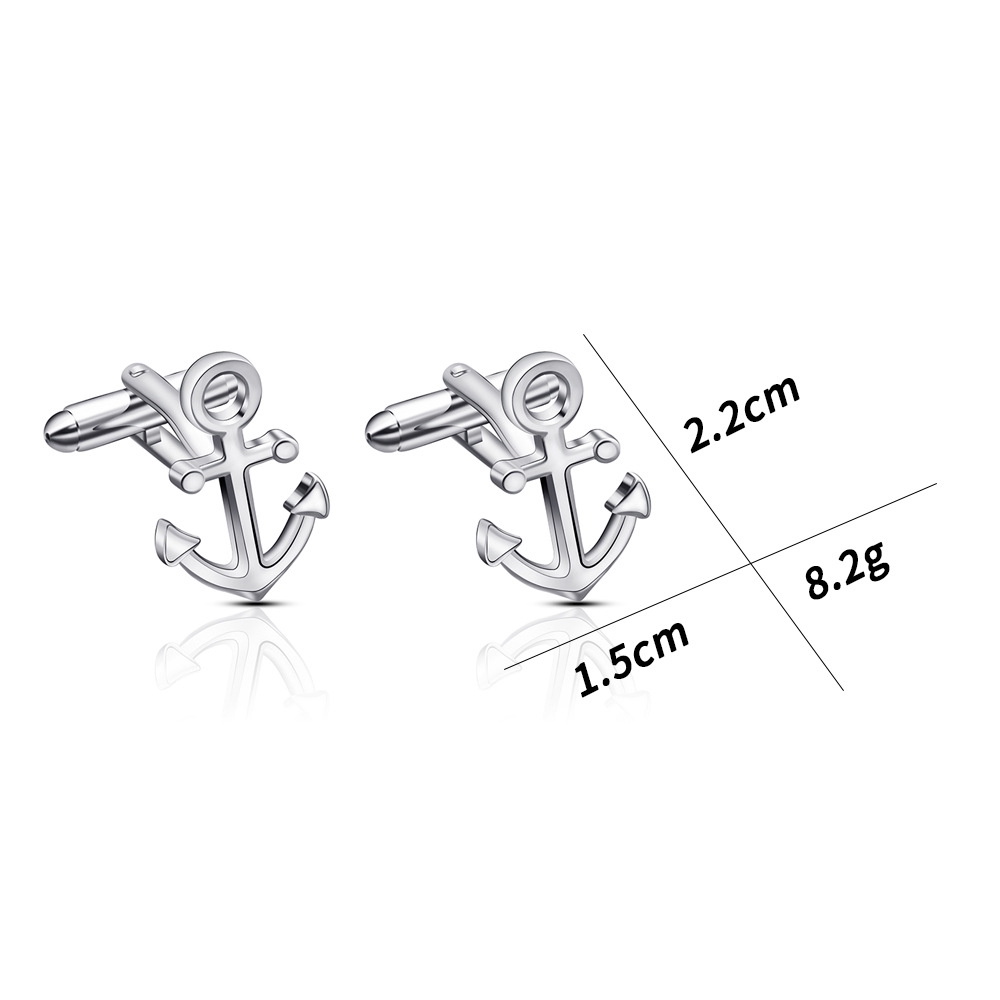 Cặp khuy măng sét EFAN thiết kế mỏ neo thời trang độc đáo dành cho nam