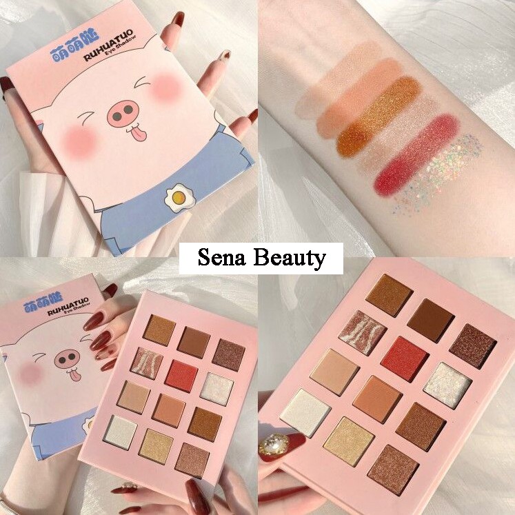 Bảng phấn mắt Ruhuatuo 12 ô hoạt hình Sena Beauty