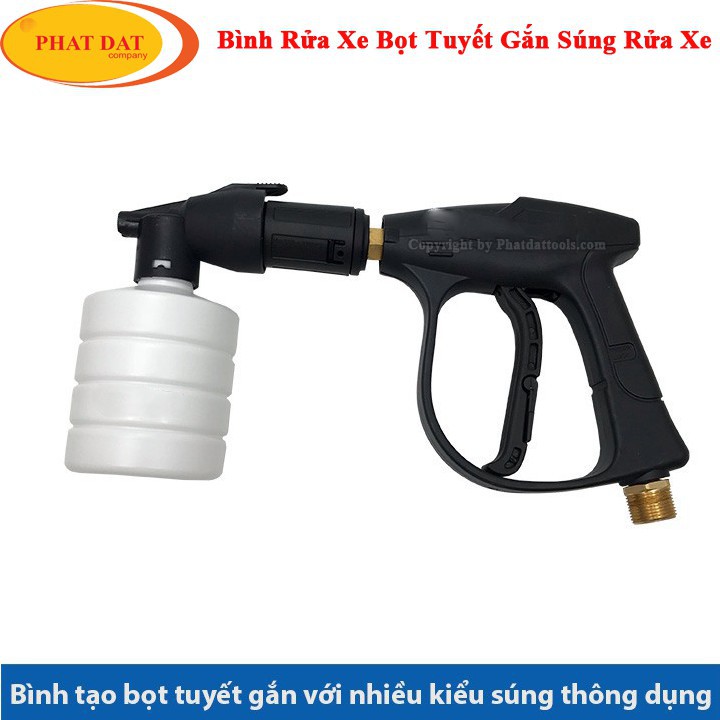 Bình Tạo Bọt Tuyết Mini Gắn Đầu Súng Rửa Xe 500ml-Bình Phun Bọt Tuyết Mini Cho Máy Rửa Xe Gia Đình