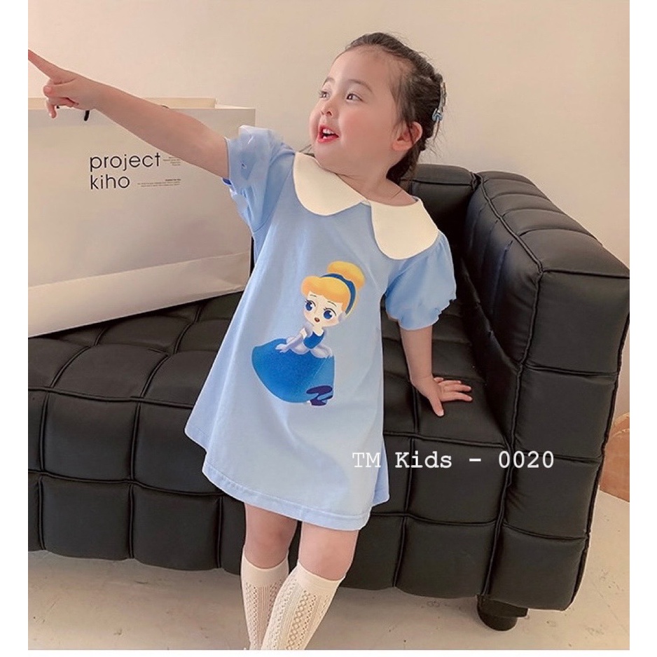 đầm bé gái 1 tuổi đến 5 tuổi - đầm bé gái mùa hè chất cotton loại đẹp thoáng mát, họa tiết in hình dễ thương.