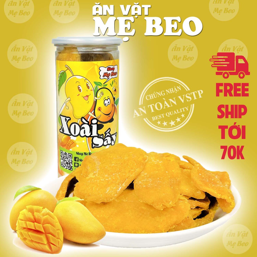 Xoài sấy dẻo Đà Lạt ngon ngọt Mẹ Beo 500G