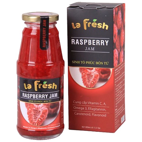 Sinh Tố Phúc Bồn Tử Lafresh Đà Lạt Chai Thủy Tinh 350ml