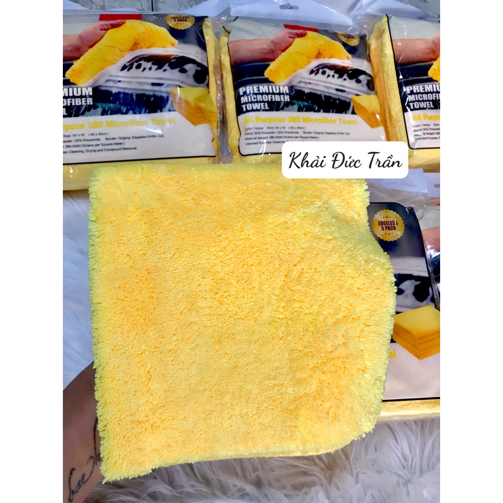 KHĂN LAU ĐA DỤNG CAO CẤP: LAU WAX, SƠN, NỘI THẤT KHÔNG VIỀN MICROFIBER MAXSHINE BẢO VỆ SƠN  40CM X 40CM