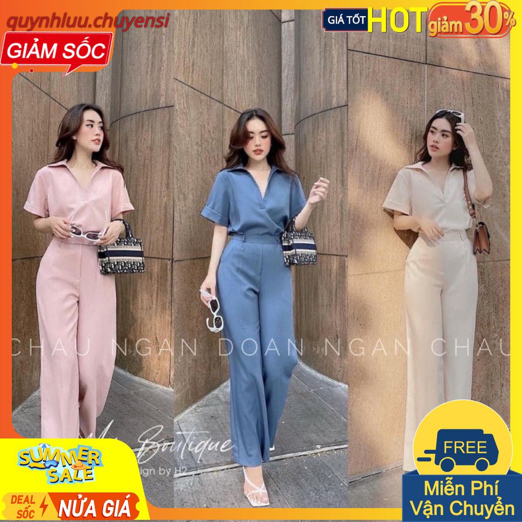 [Mã WASTCOOL giảm 15% tối đa 50K đơn 99K] BNU33 - SET BỘ NỮ CỔ ĐỨC CROPTOP QUẦN DÀI CẠP CAO