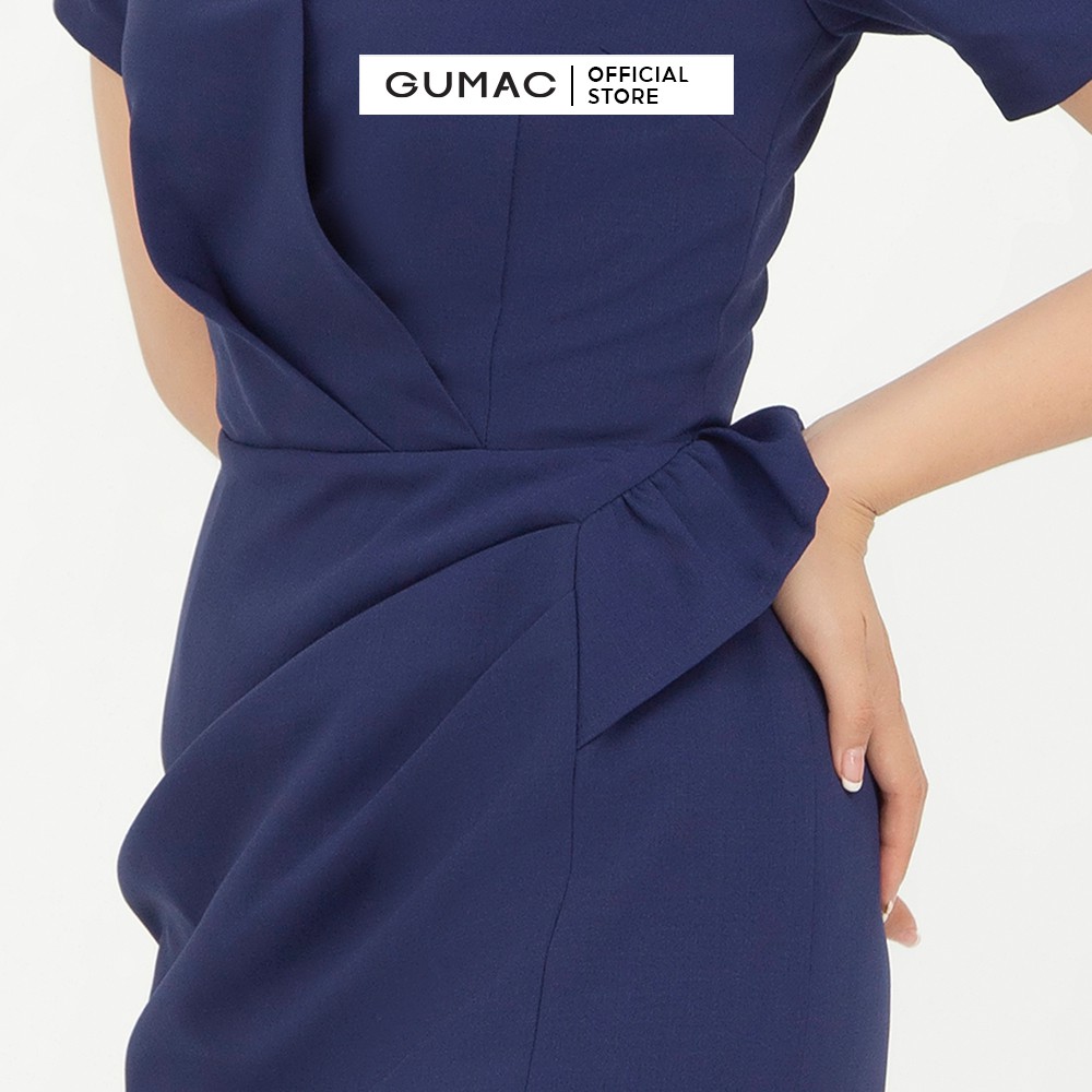 [Mã MABR07062 giảm 8% tối đa 50K đơn từ 249K] Đầm ôm nữ phối bèo GUMAC thiết kế quyến rũ màu đỏ DB5108 | BigBuy360 - bigbuy360.vn