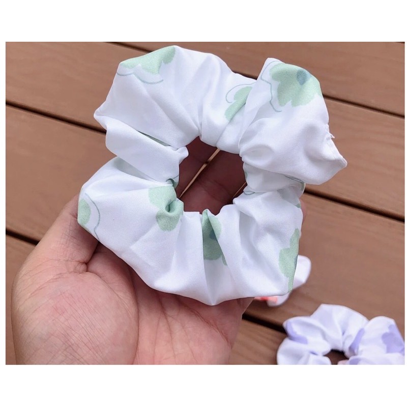 [RẺ VÔ ĐỊCH] Cột tóc scrunchies hoa đào pastel