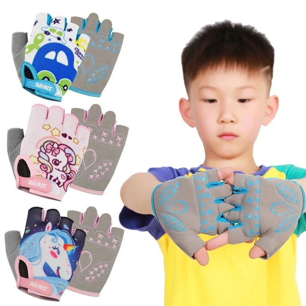 MXGOODS Găng Tay Thể Thao Hở Ngón Chống Trượt Thoáng Khí Cho Trẻ Em