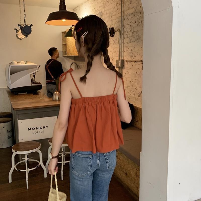 Áo Lửng Hai Dây Phong Cách Hàn Quốc Quyến Rũ Dành Cho Nữ