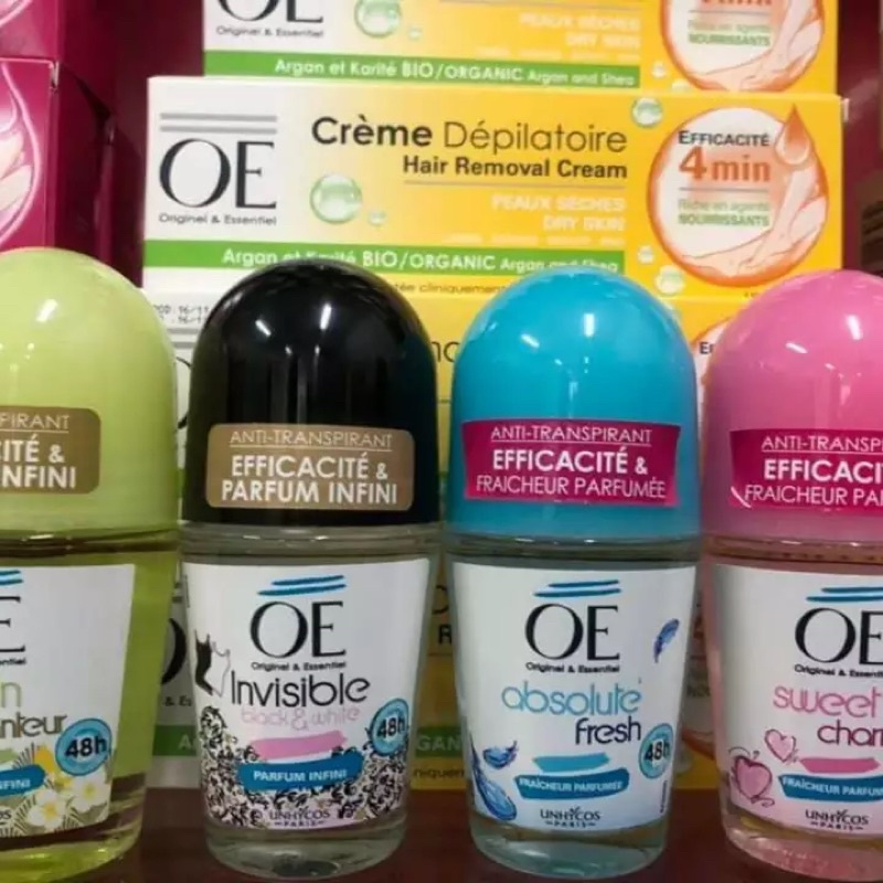 Lăn khử mùi OE 48h ngăn ngừa hôi nách giảm tiết mồ hôi Déodorant Sweet Charm 50ml bao chính hãng