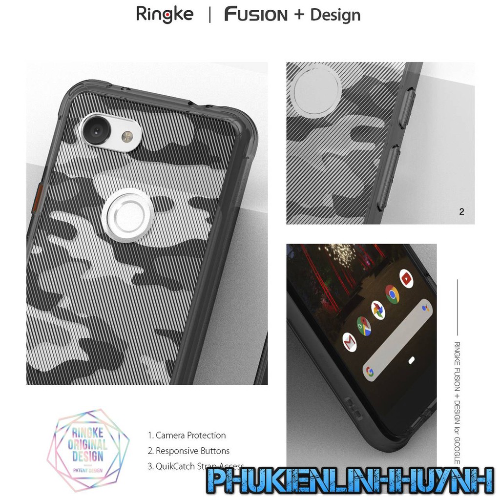 Google Pixel 3A XL_Ốp lưng chống sốc Ringke Fusion X chính hãng