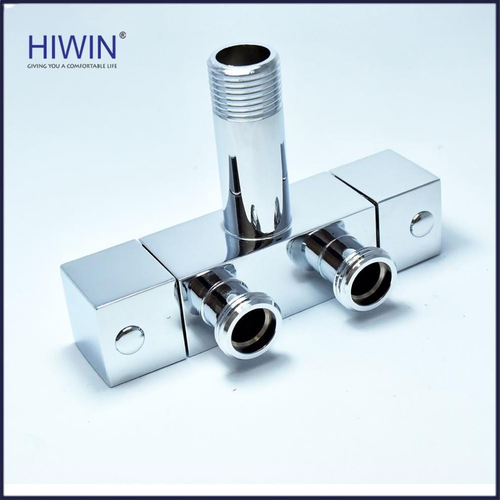 Van T chia nước vòi sen vòi xịt, van giảm áp lực nước chất liệu đồng mặt gương HIWIN JF-064