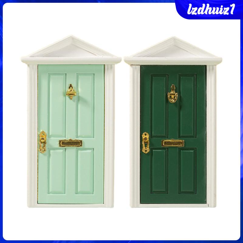 Mô Hình Cửa Mini 1 / 12 Dùng Trang Trí Tiểu Cảnh Độc Đáo