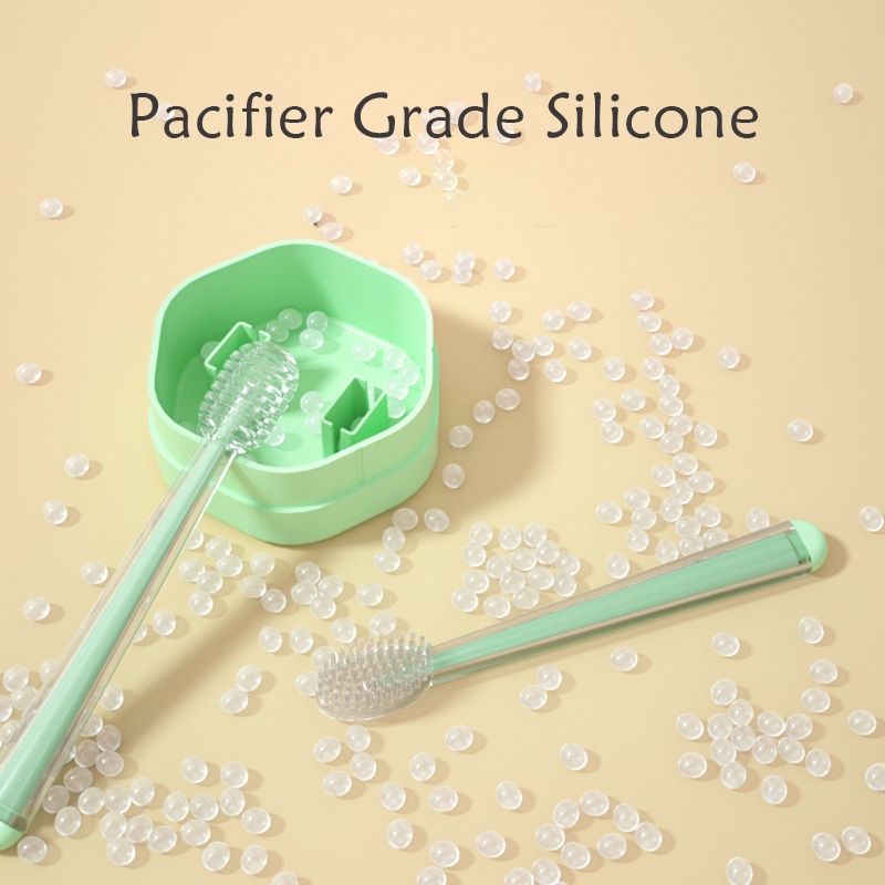 Bộ Bàn Chải Đánh Răng Bằng Silicone Có Thể Xoay 360 Độ Dành Cho Bé 0-3 Tuổi° Bàn Chải Đánh Răng Cho Bé