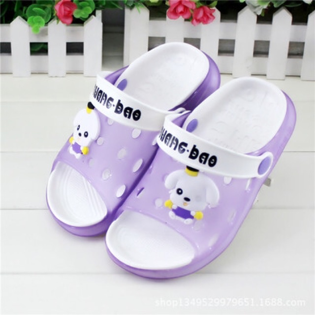 [SIÊU KUTE] Giày Sandal Hở Mũi Bé Gái Quai Ngang Đính Thú Hoạt Hoạ Dễ Thương Size 30-31- Hàng Nhập Quảng Châu-Lucky Girl