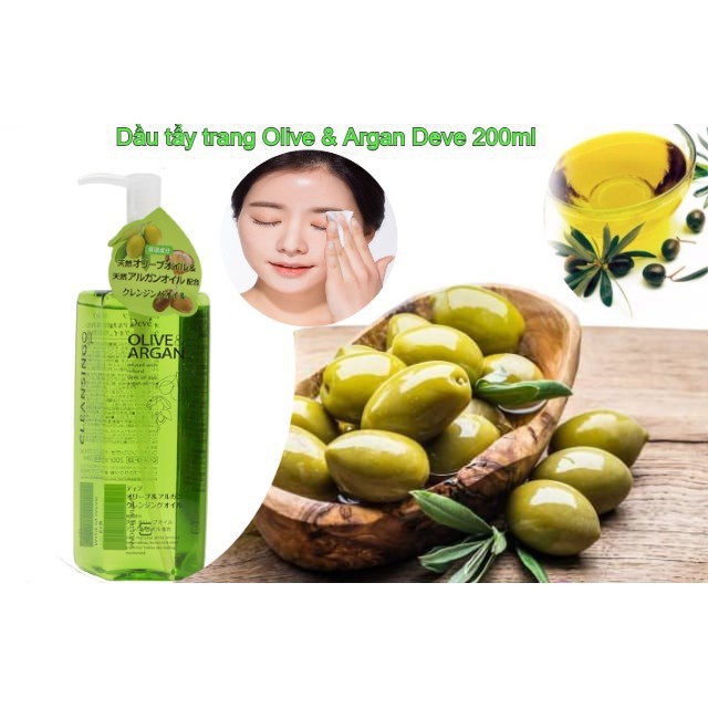Dầu Tẩy Trang Sạch Sâu Olive & Argan Deve (Chai 200ml)