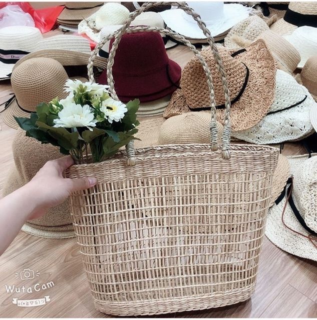 Túi cói đan thưa