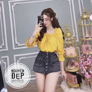 Áo voan bẹt vai