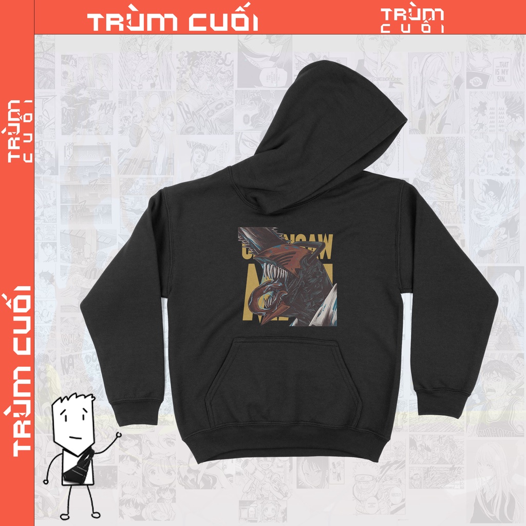 Áo Hoodie Chainsaw Man Unisex TSHIRT-HOLIC Manga Anime, Nỉ Bông 100% 2 màu nam nữ