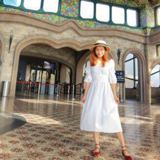 Váy Trắng Nữ Cổ Tim Dáng Dài Tay Phồng, Đầm Trắng Thiết Kế Phong Cách Retro Linzstore | BigBuy360 - bigbuy360.vn