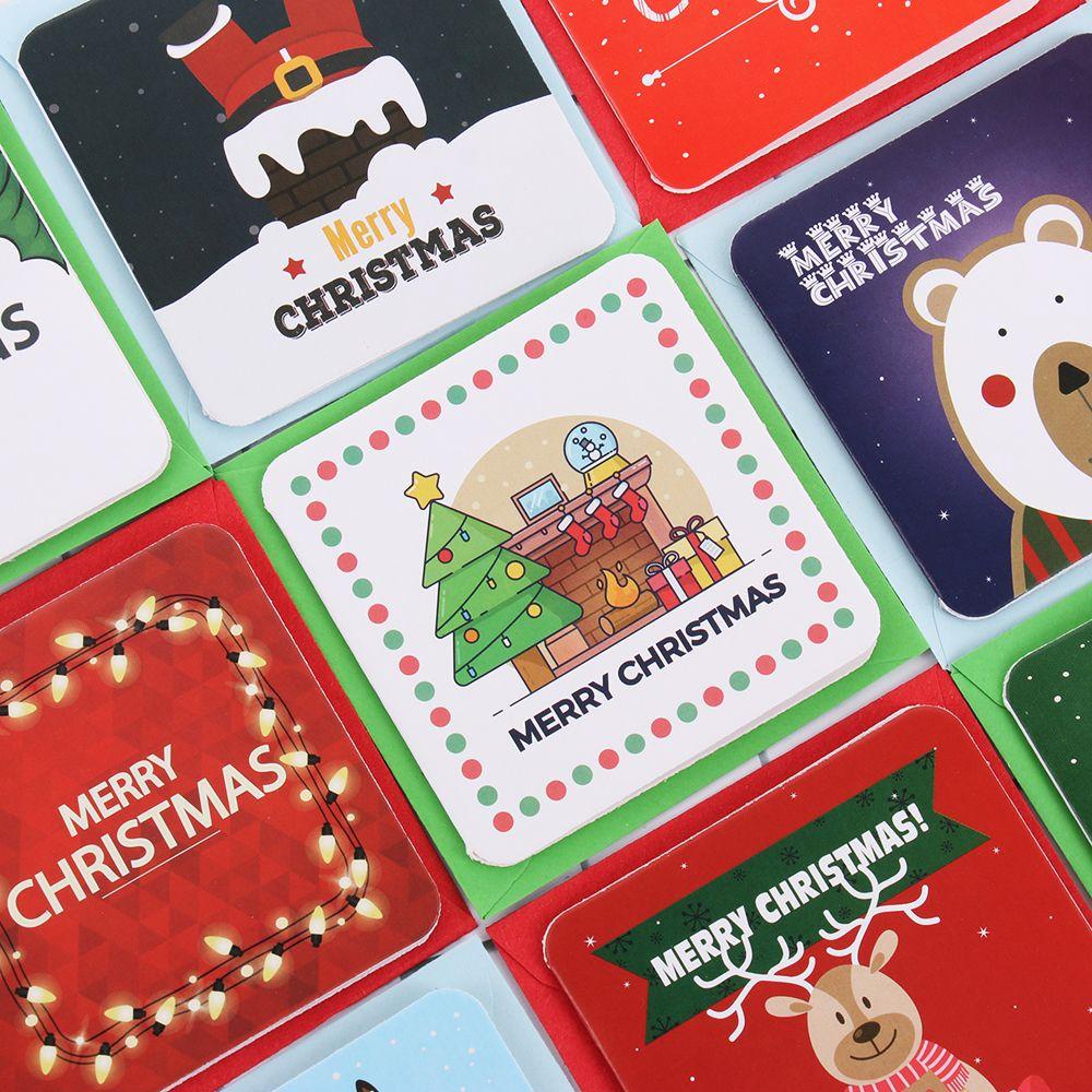 PINEVN Set 24 Thiệp Chúc Mừng Giáng Sinh Năm Mới, Ông Già Noel