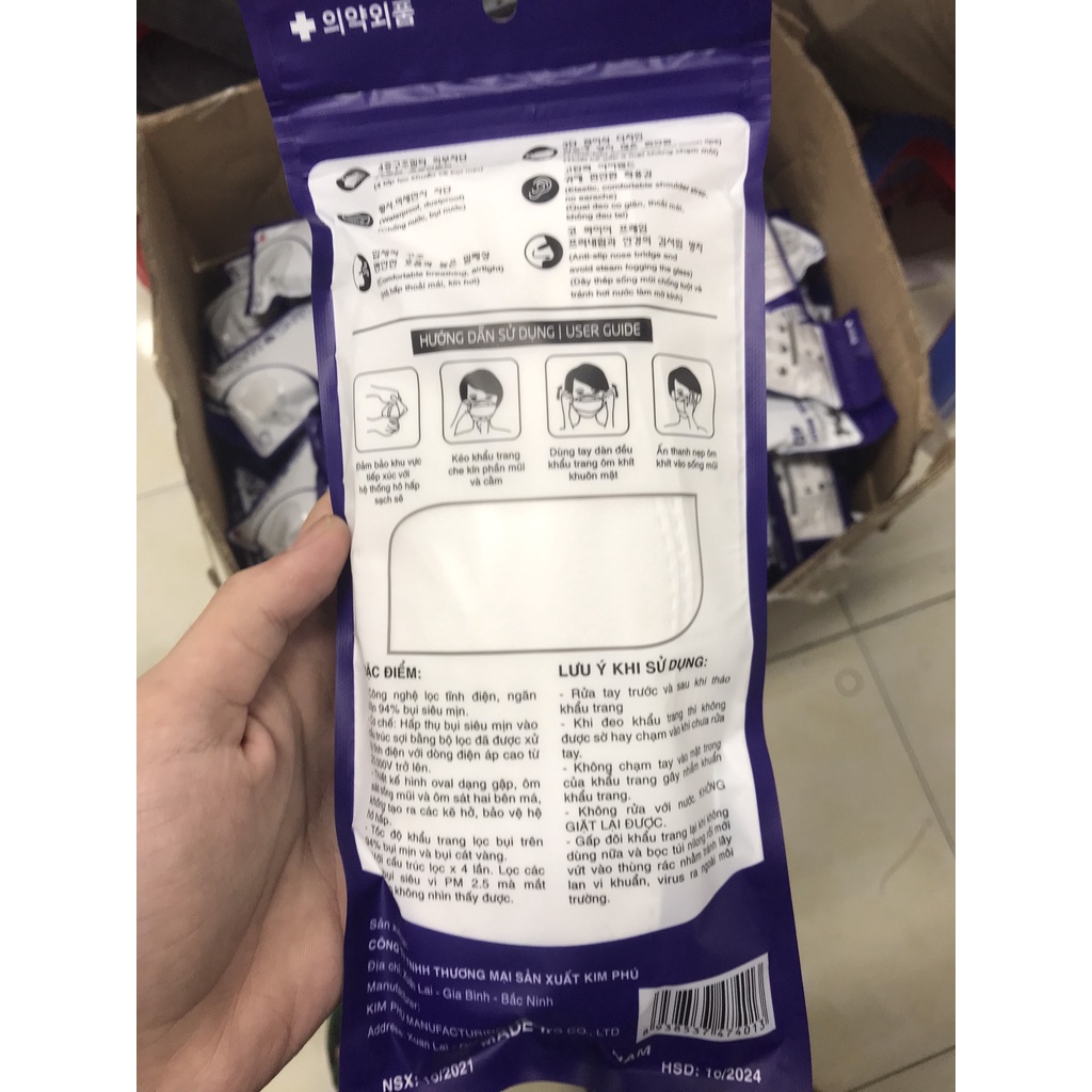 Thùng khẩu trang 4D KF94 Hải Đăng