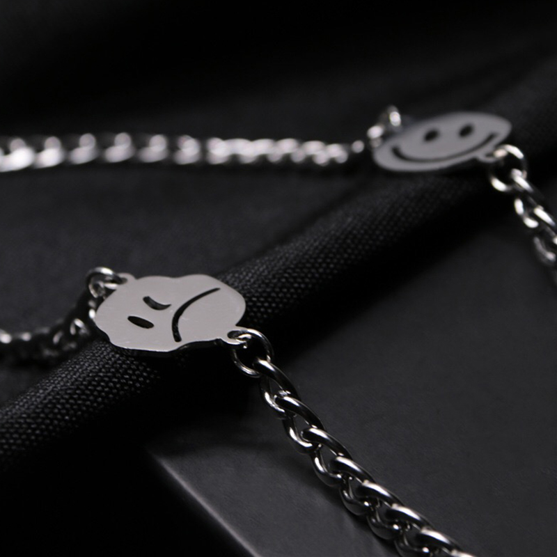 Vòng Cổ Gắn Mặt Hình Mặt Cười Cá Tính Độc Đáo Phong Cách Harajuku Nhật Hàn