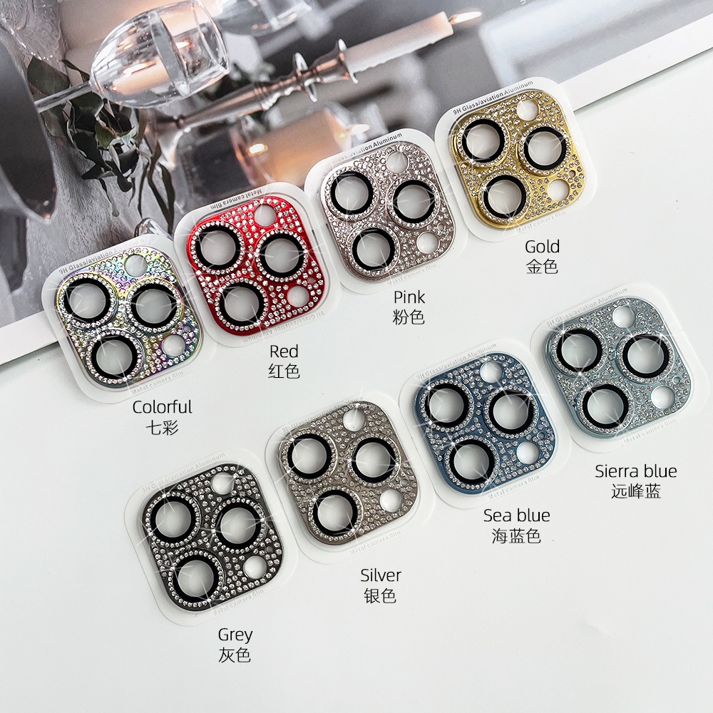Miếng Dán Cường Lực 3D Bảo Vệ Camera Cho iPhone 12 13 Pro Max 11 Pro 13 12 Mini