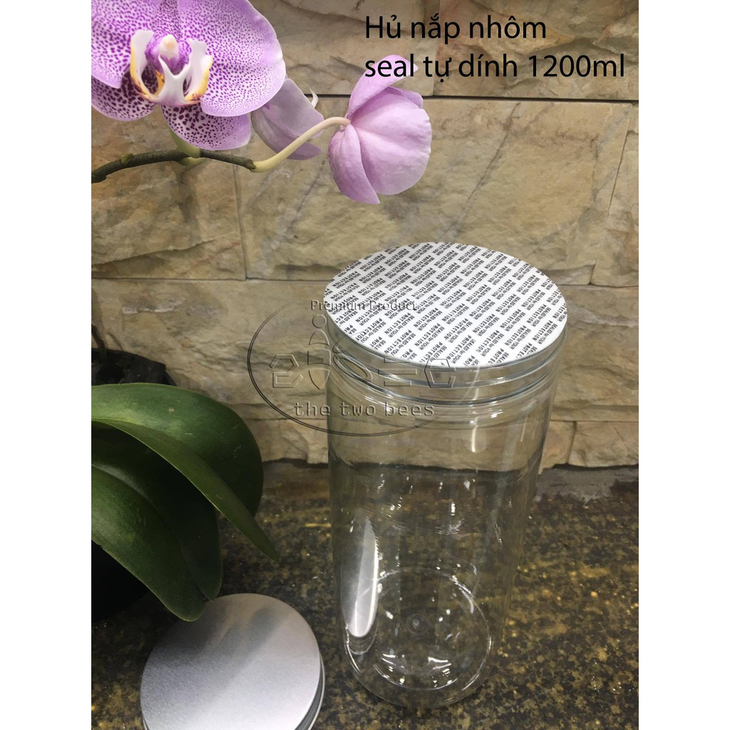 [Giá rẻ nhất] Hủ nhựa PET nắp Nhôm 150ml, 350ml, 500ml, 800ml ,1000ml, 1200ml (chưa bao gồm Seal)