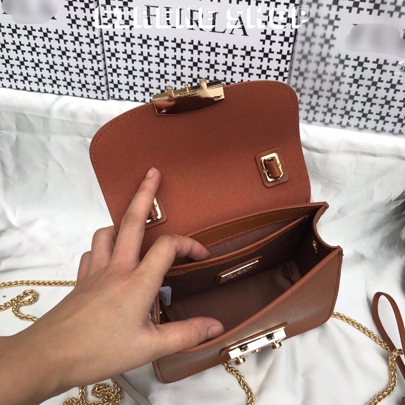 Túi xách nữ Phơ La có quai xách và dây đeo chéo tháo dời sz 18 khoá bấm