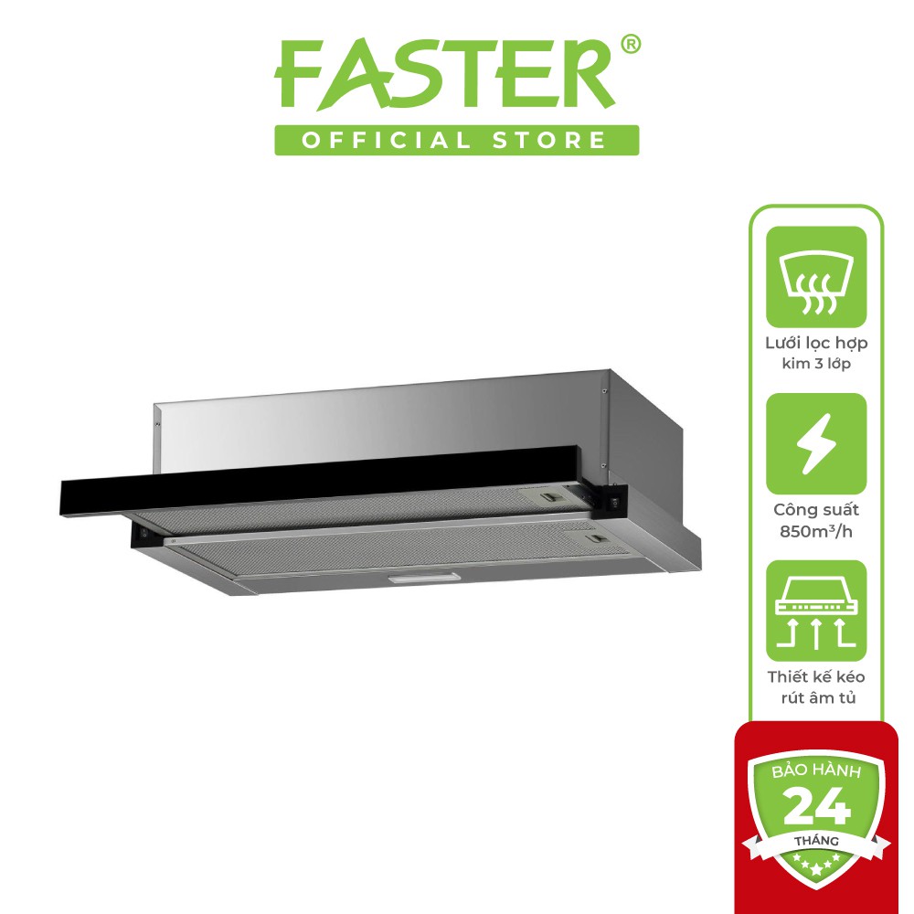 Máy hút mùi FASTER SYP 6222B / 7222B size 60/70cm - Bảo hành Chính hãng 24 tháng