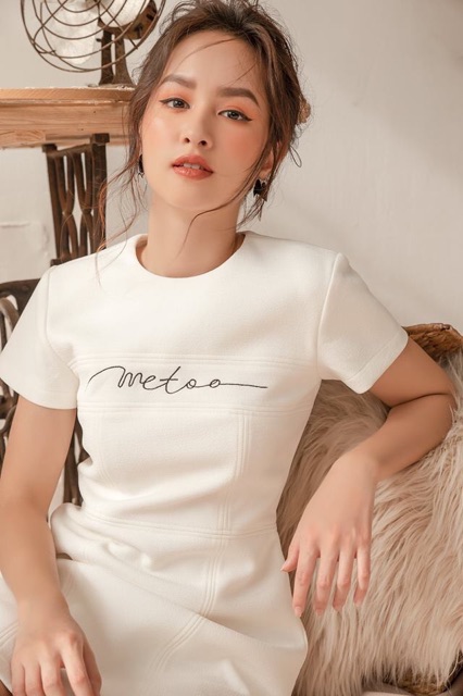 [Mã SKAMA06 giảm 8% tối đa 50K đơn 250K] Đầm trắng thêu metoo (kèm hình thật) | BigBuy360 - bigbuy360.vn