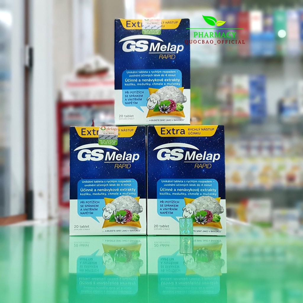 GS Melap Rapid ☪ Hỗ trợ giúp ngủ ngon, ngủ sâu giấc, cải thiện mất ngủ ☪ Nguồn gốc thiên nhiên an toàn