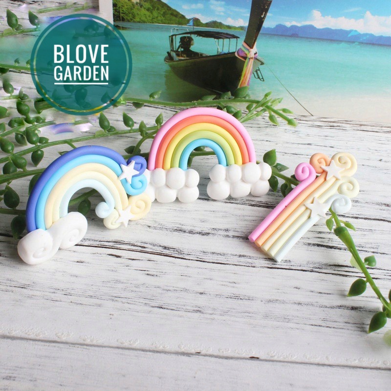 Tiểu cảnh trang trí - Cầu vồng trang trí terrarium, sen đá xương rồng, cây cảnh mini, làm quà tặng, trang trí mô hình