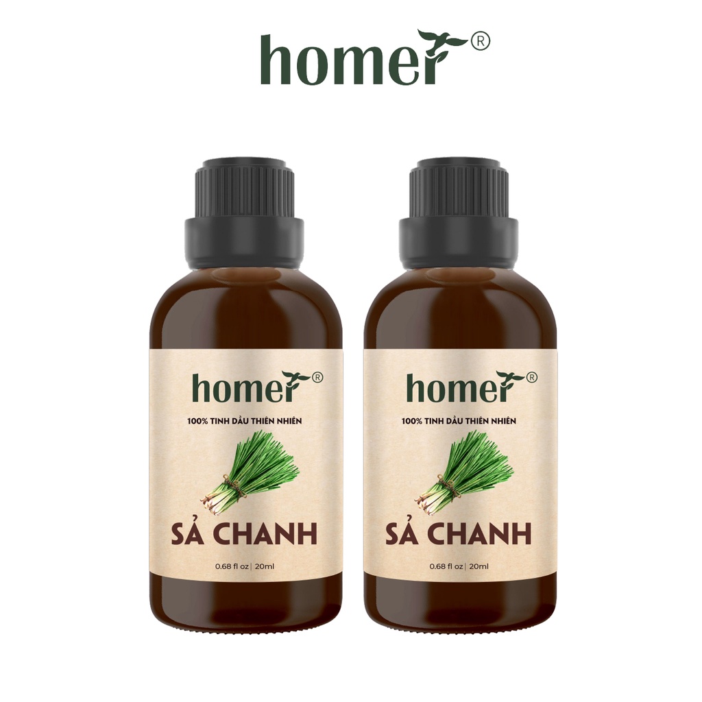 Combo 2 tinh dầu Sả chanh Homer 20ml/chai