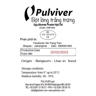 bột lòng trắng trứng gà -200g của Bỉ