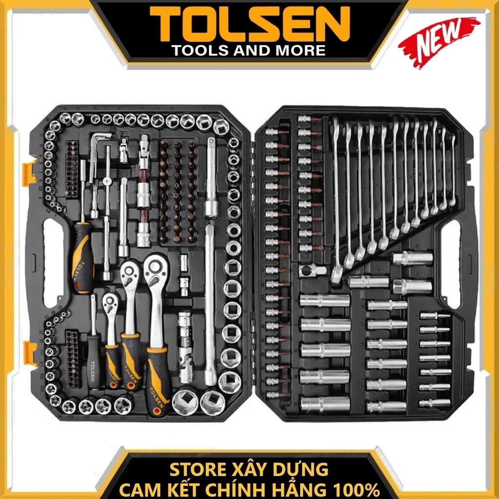 BỘ DỤNG CỤ MỞ BULONG 216 MÓN TOLSEN 15147 - HÀNG CHÍNH HÃNG