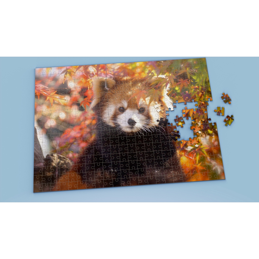 Tranh ghép hình Animal - Tranh ghép hình RED PANDA - Mẫu 1 - Nhận in hình tranh ghép theo yêu cầu