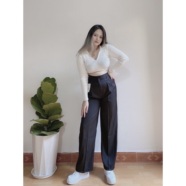 [ BIGSIZE] Quần suông cạp cao bán chun chuẩn form dáng (55-90kg)