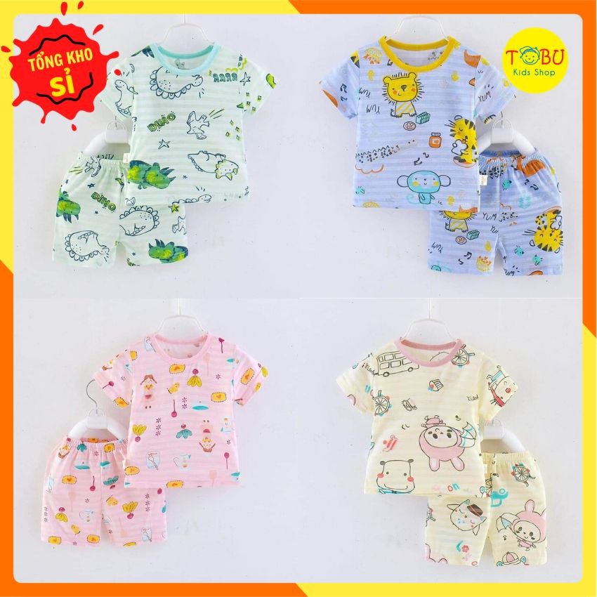 [Mã FAMAYFA2 giảm 10K đơn 50K] Bộ Cotton Tre Xuất Nhật LIKIDS TBKS06 Cho Bé Trai Bé Gái