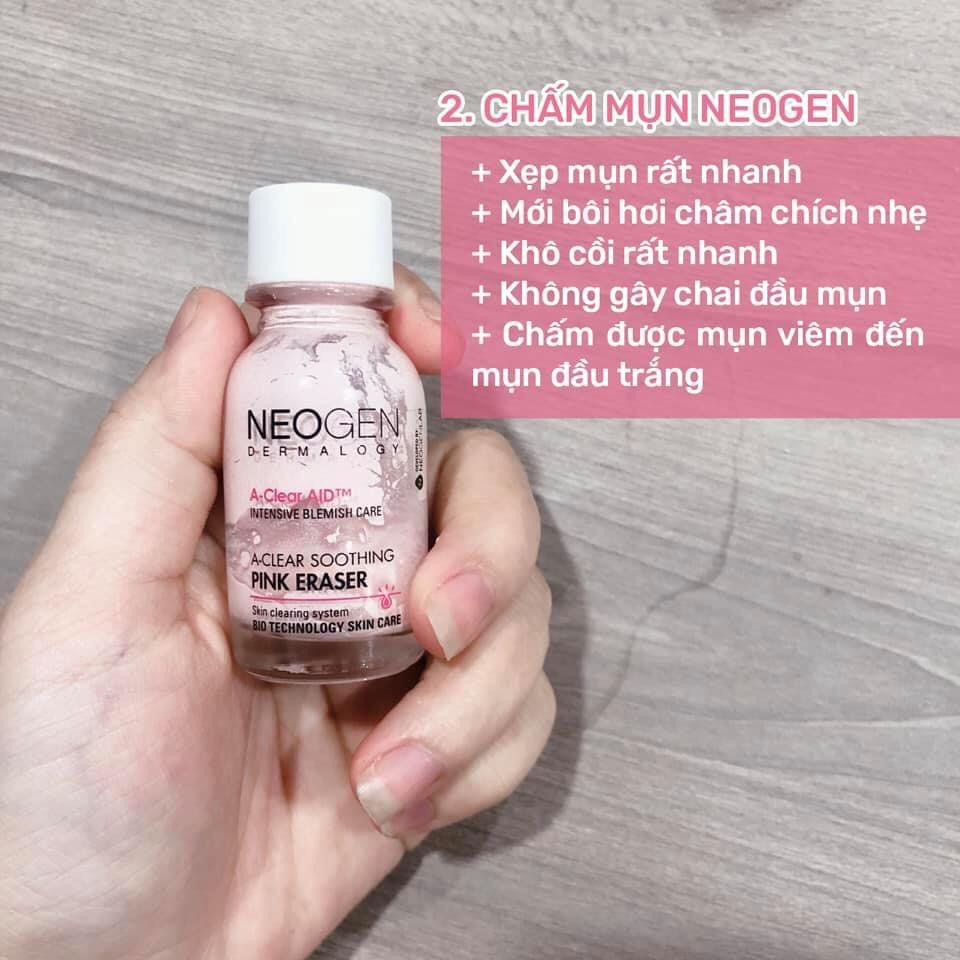 [TẶNG TĂM BÔNG] Chấm mụn Neogen A-Clear Aid Soothing Pink Eraser